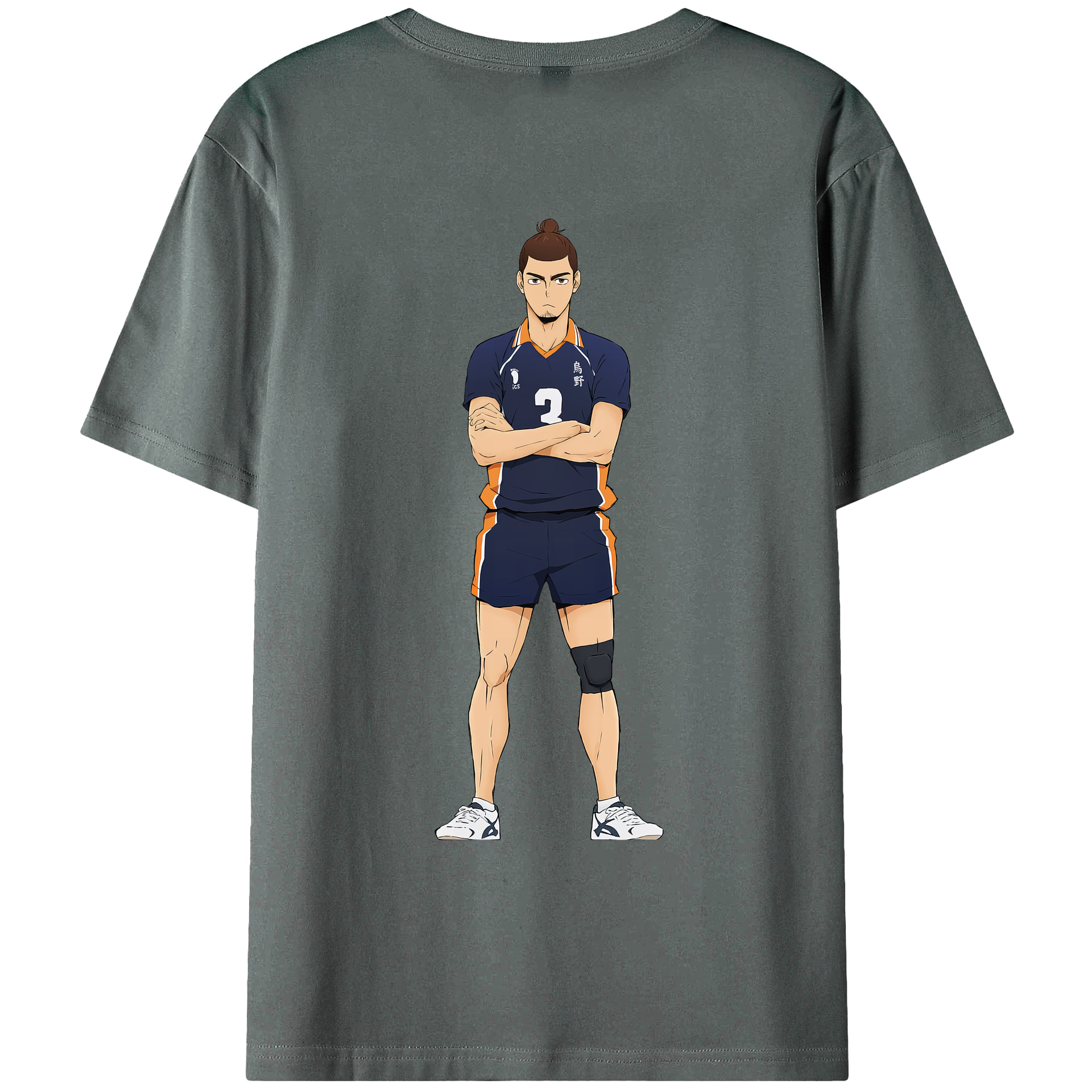 （画像用） ハイキュー!! Haikyu!! 綿100％ メンズ半袖Tシャツ（バックプリント） 通気性